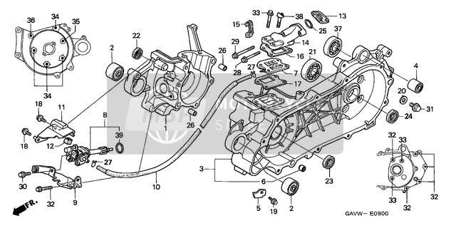 Honda SJ50 1998 Carter /Oliepomp voor een 1998 Honda SJ50